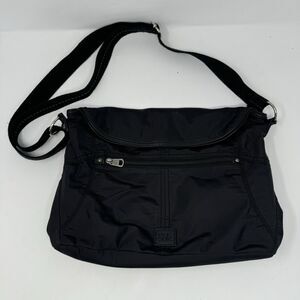 The Sak Flap Fold-Over Crossbody Shoulder Bag Purse Black